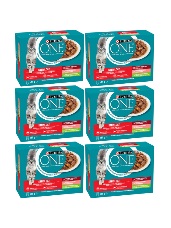 Purina One Sterilcat mix smaków 6x(12x85g)