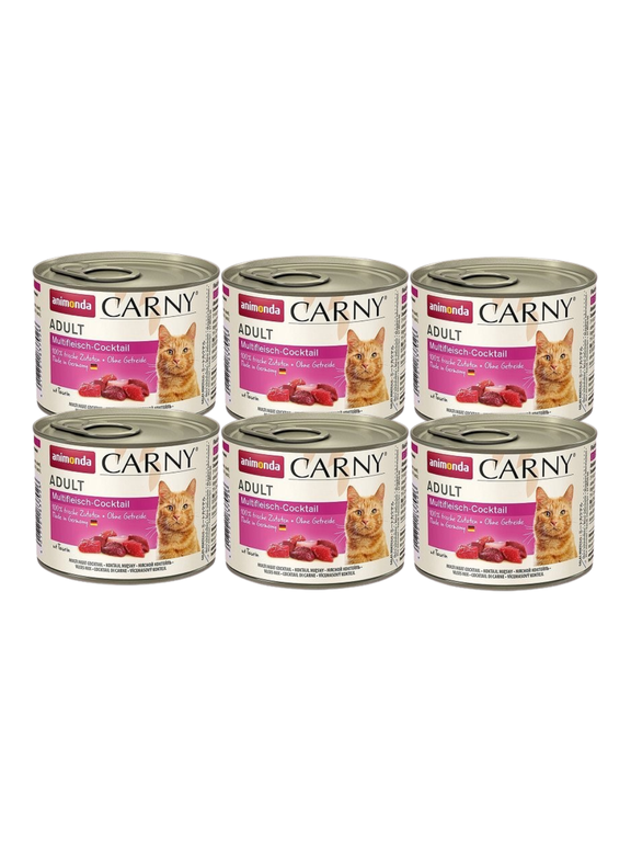 ANIMONDA Cat Carny Adult smak: multi koktajl mięsny 6 x 200g