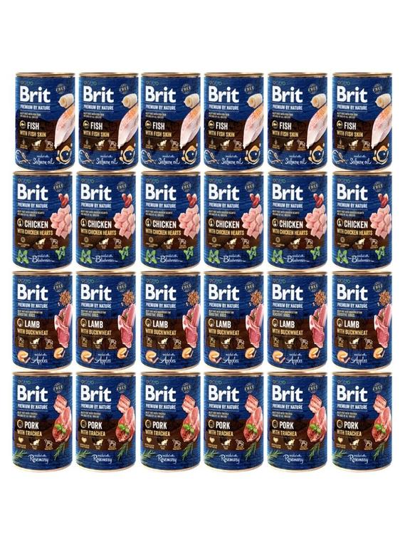 Brit Premium by Nature mix smaków 24x400g