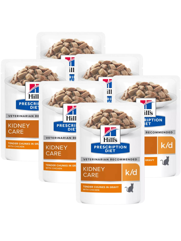 HILL'S PD Prescription Diet Feline k/d Kurczak - saszetka 6 x 85g