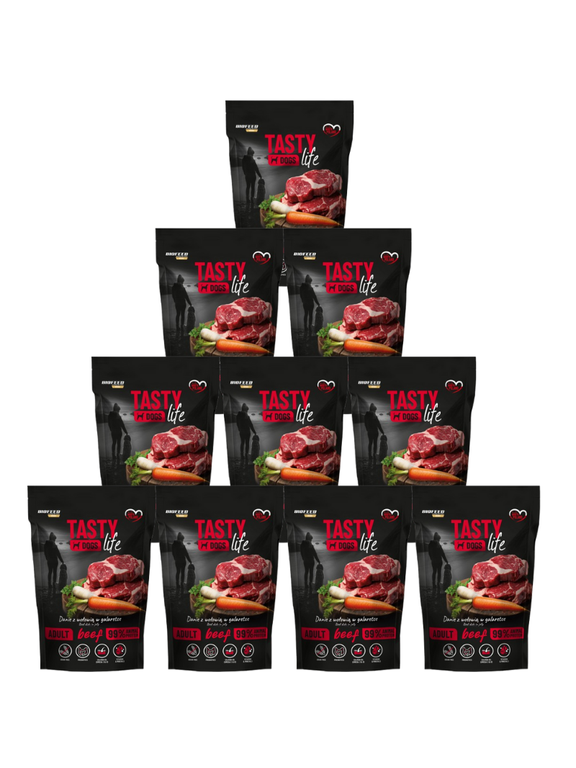 Tasty Dogs Life Danie z wołowiną w galaretce 10x500g