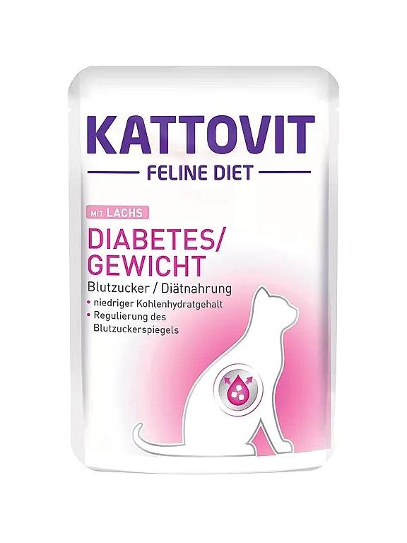 Kattovit Diabetes/Gewicht łosoś 85g saszetka