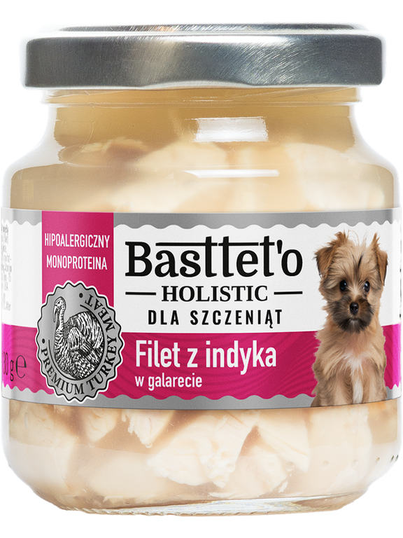 Basttet'o Holistic filet z indyka w galarecie dla szczeniąt 130g