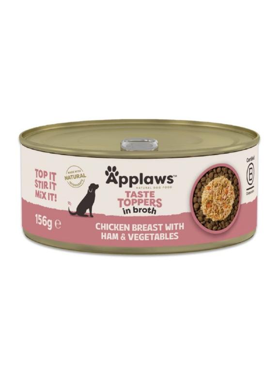 Applaws Taste Toppers Naturalna Mokra Karma dla Psów kurczak z szynką i warzywami 156g