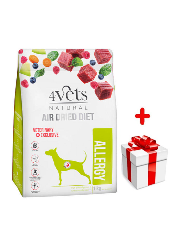 DOLINA NOTECI 4Vets Natural Allergy karma suszona dla psów z alergią pokarmową 1kg + niespodzianka dla psa GRATIS!