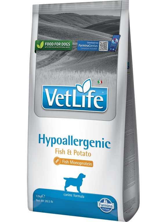 FARMINA Vet Life Dog Hypoallergenic Fish & Potato 12kg