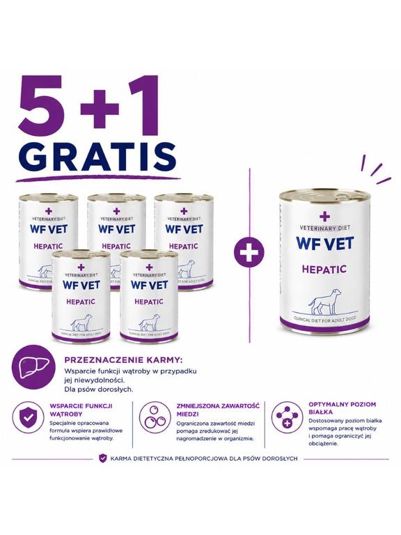 WF VET Hepatic dog 6x400g