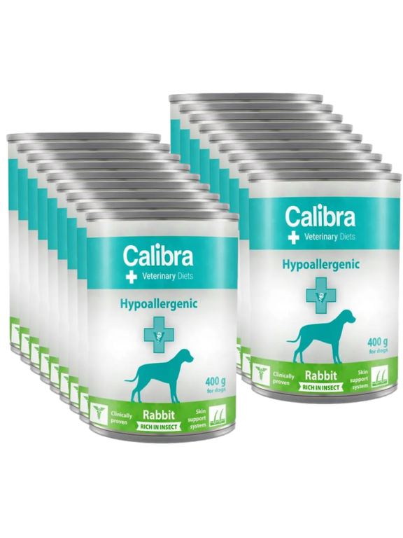 CALIBRA Veterianry Diets Dog Hypoallergenic Insect & Rabbit 18x400g