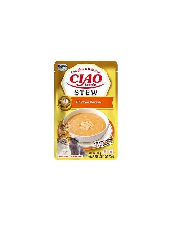 INABA  Cat Ciao Entrée Stew - kremowa potrawka dla kota o smaku kurczaka 40g