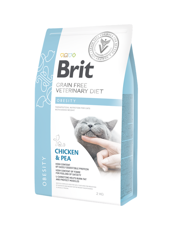 Brit gf veterinary diets cat Obesity 2kg