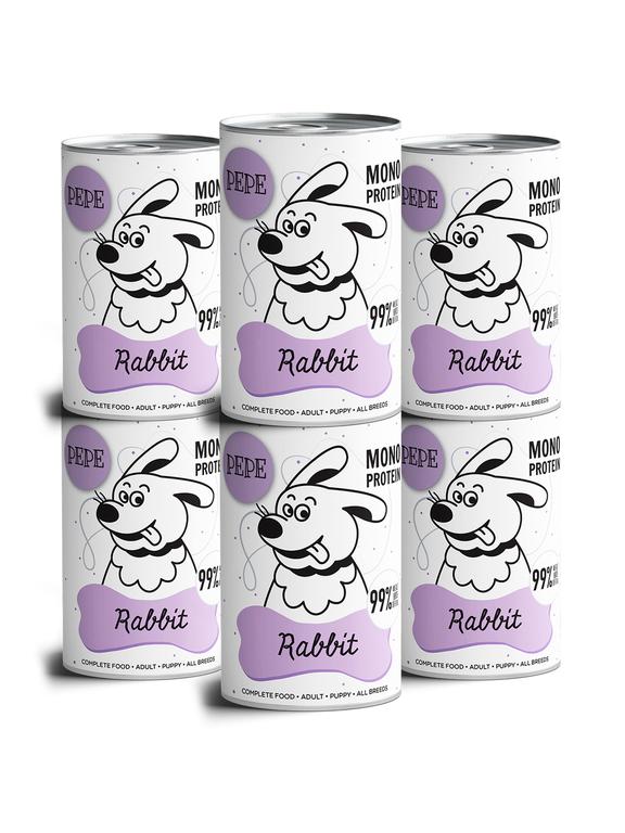 PEPE MONO PROTEIN Rabbit (królik) 6x400g
