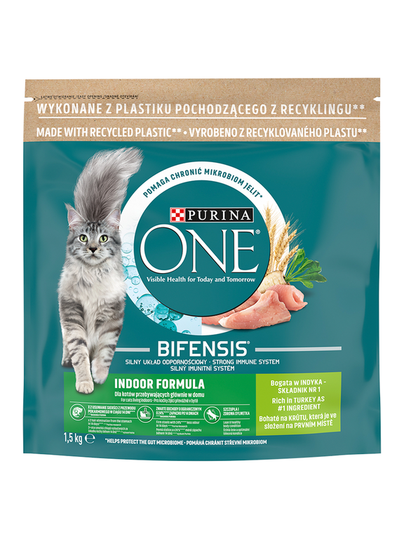 Purina One Indoor Cat Adult Karma z indykiem dla kota 1,5kg