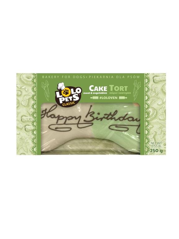 LOLO PETS Tort dla psa "Happy Birthday" smak mięsno-warzywny 250g