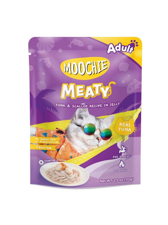 MOOCHIE Tuna & Scallop In Jelly 70g mokra karma dla kota (Tuńczyk i przegrzebki w galaretce)