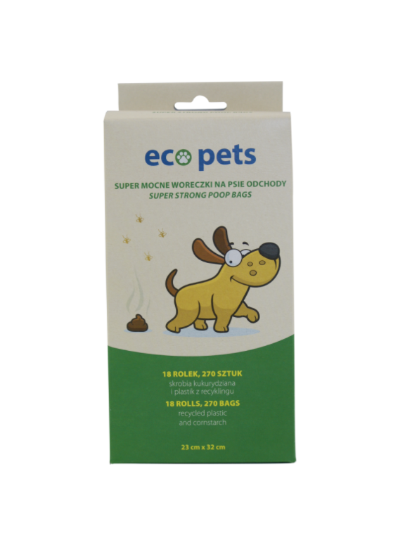ECO PETS Ekologiczne worki na odchody 270 szt ( 18x15)
