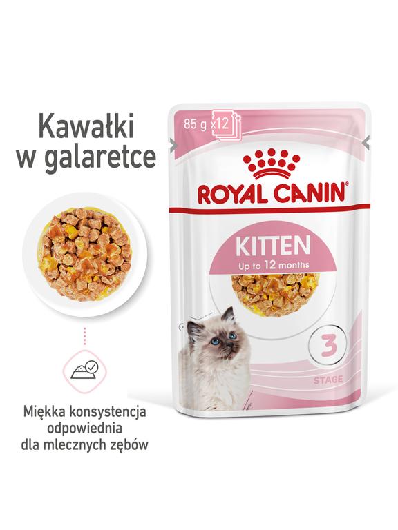 ROYAL CANIN Kitten Instinctive w galaretce 12x85g karma mokra w galaretce dla kociąt do 12 miesiąca życia