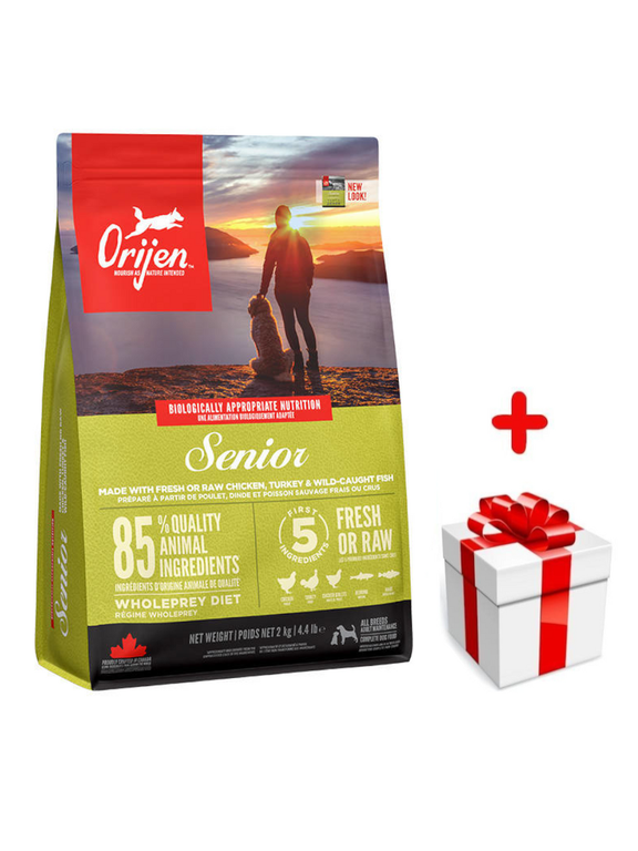 ORIJEN Dog Senior 2kg + niespodzianka dla psa GRATIS!