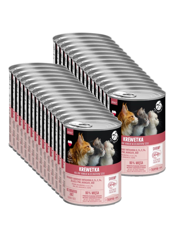 PetRepublic kawałki w sosie z krewetką 30x400g dla kota