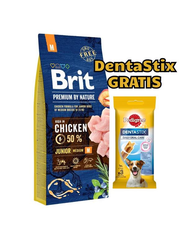 BRIT Premium By Nature Junior M 15kg / opakowanie uszkodzone (8941,8726) !!!