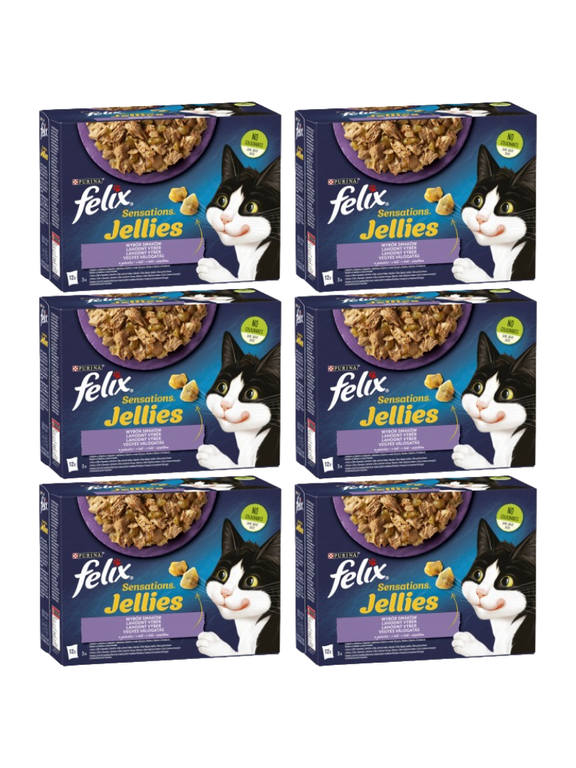 FELIX Sensation Jellies Karma dla kotów wybór smaków w galaretce 72x85g