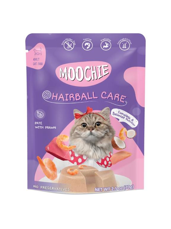 MOOCHIE Hairball Control With Prawn 70g redukcja kul włosowych
