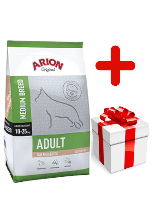 ARION Original Adult Medium Breed Salmon & Rice 12kg + niespodzianka dla psa GRATIS!