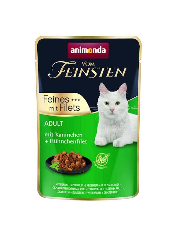 ANIMONDA Cat Vom Feinsten Adult Królik + filet z kurczaka saszetka 85g