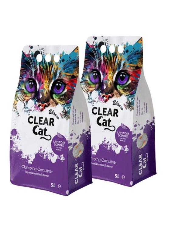 Clear Cat Blanco Lawenda żwirek bentonitowy 2x5l