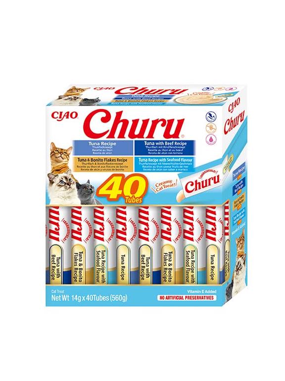 INABA  Churu dla kota - mix smaków z tuńczykiem 40x14g