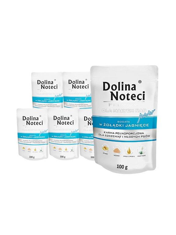 Dolina Noteci PREMIUM dla psów małych ras JUNIOR bogata w żołądki jagnięce saszetka 10x100g