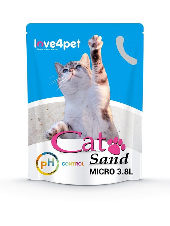 Żwirek Silikonowy dla Kota Cat Sand Micro - PH Control 3,8l ( Zmienia kolor, aby sprawdzić wczesne oznaki choroby)1,5kg/ opakowanie uszkodzone (7846,7955,8040,8080,8100,8147)!!!