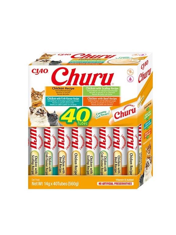 INABA  Churu dla kota - mix smaków z kurczakiem 40x14g