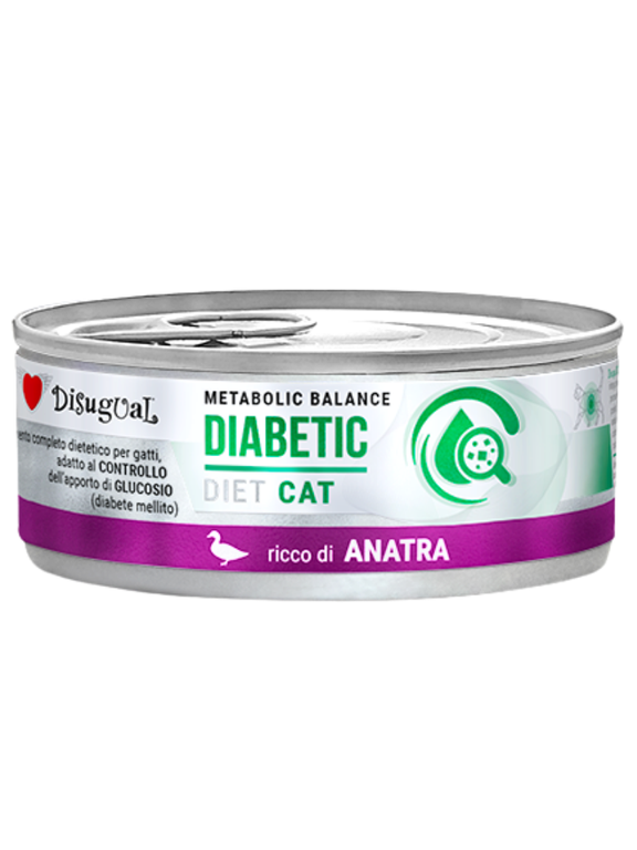 Disugual Karma mokra dla kota Weterynaryjna DIABETIC Kaczka (dorosły) 85g