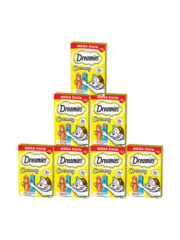 DREAMIES Creamy z kurczakiem i z łososiem (12x10g) x7