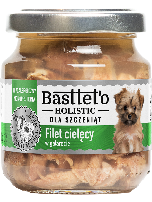 Basttet'o Holistic filet cielęcy w galarecie dla szczeniąt 130g