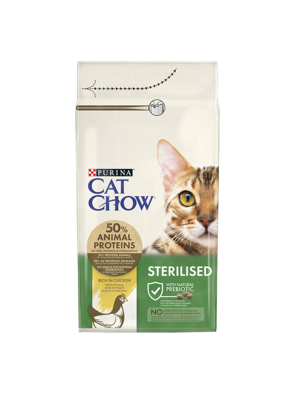 PURINA Cat Chow Sterilised Karma bogata w kurczaka 1,5kg