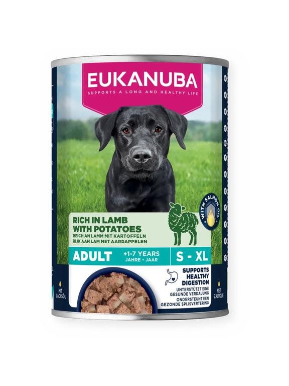 EUKANUBA Mokra karma dla psów dorosłych, bogata w jagnięcinę i ziemniaki 400 g