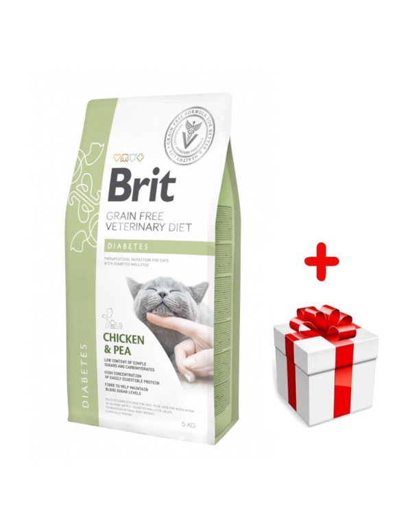Brit gf veterinary diets cat diabetes 2kg + niespodzianka dla kota GRATIS!