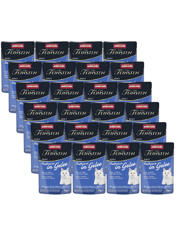 ANIMONDA Vom Feinsten Raffinesse kurczak z łososiem w galarecie 24x85g