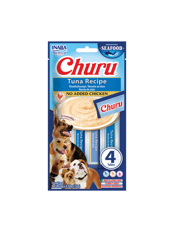 INABA Dog Churu (fish based) Tuna Recipe 4x14g (56g)