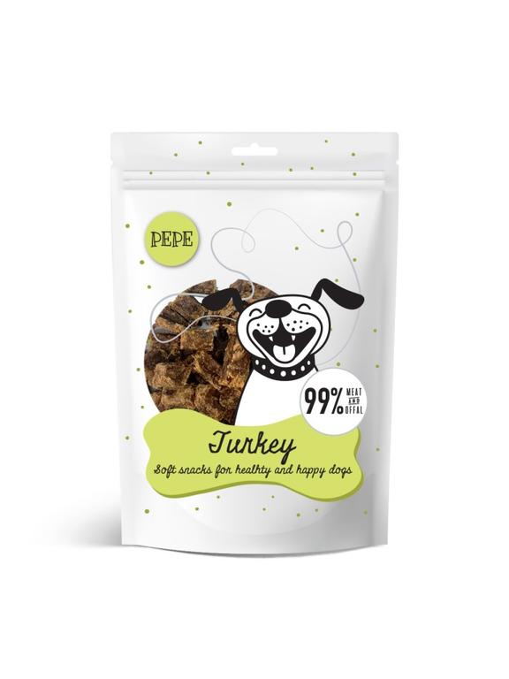 Paka Zwierzaka PEPE mini chunkies Turkey (indyk) 70g