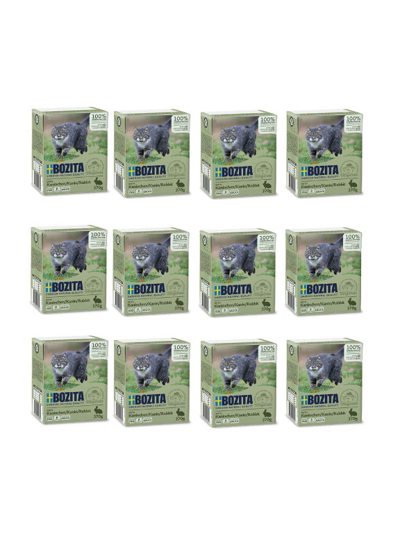 BOZITA Cat Królik W Sosie 12x370g