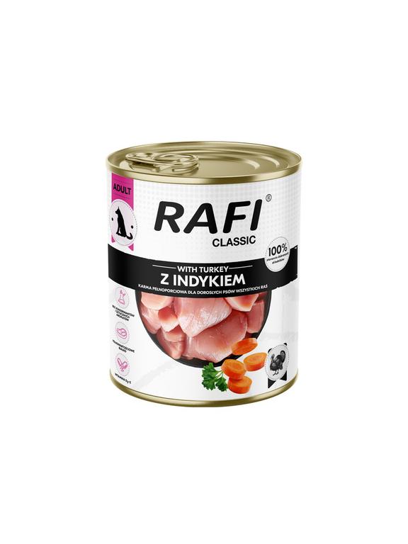DOLINA NOTECI Mokra karma dla psa Rafi Classic z indykiem 800g