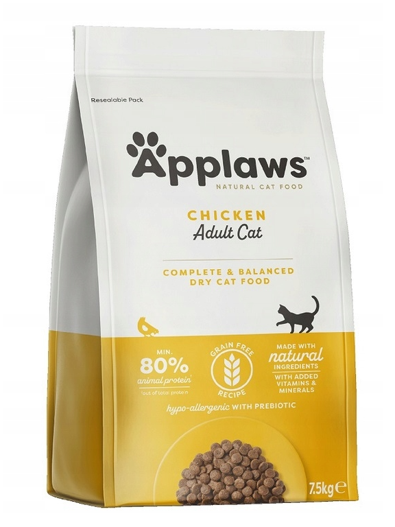 Applaws Adult Chicken Sucha Karma dla kota 7,5kg /Opakowanie uszkodzone (9032,9104)!!