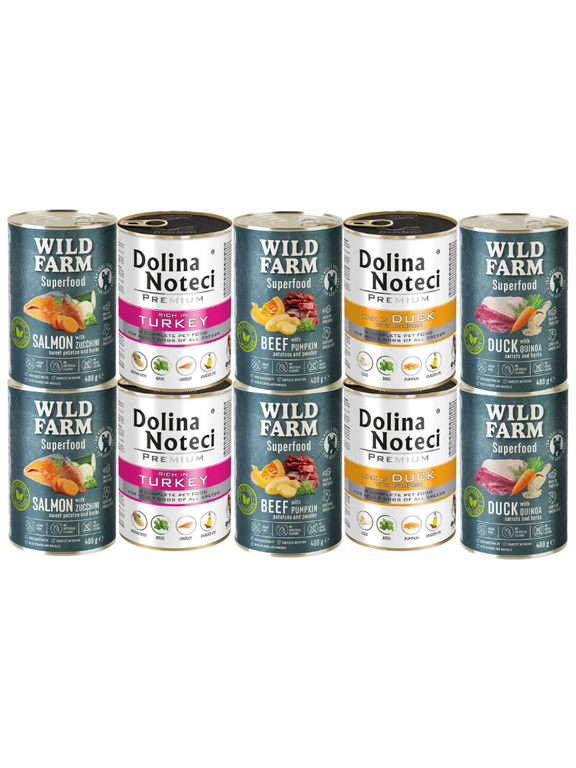 Dolina Noteci + WILD FARM Superfood Mix Smaków 10x400g