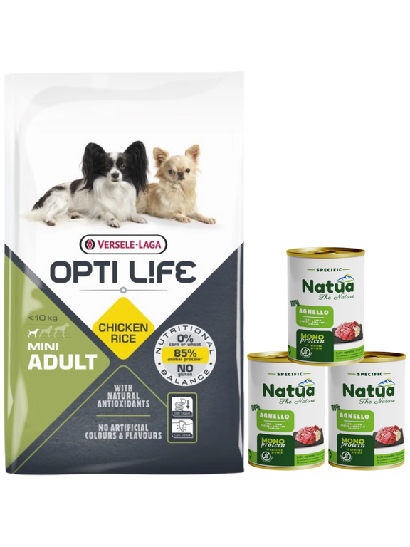 VERSELE-LAGA Opti Life Adult Mini 7,5kg - z kurczakiem - dla małych ras