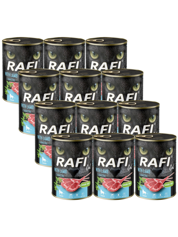 RAFI Cat Adult Sterilised z jagnięciną 12x400g