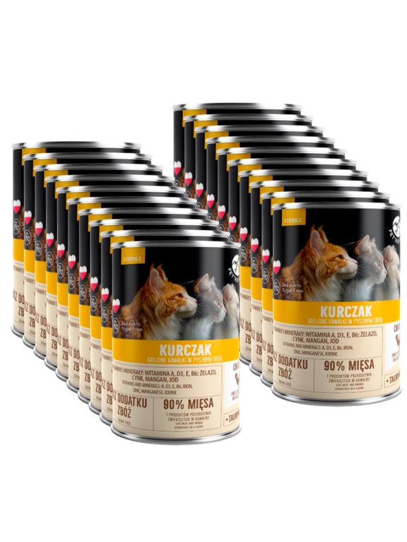 PetRepublic kawałki w sosie z kurczakiem(steril) 20x400g dla kota