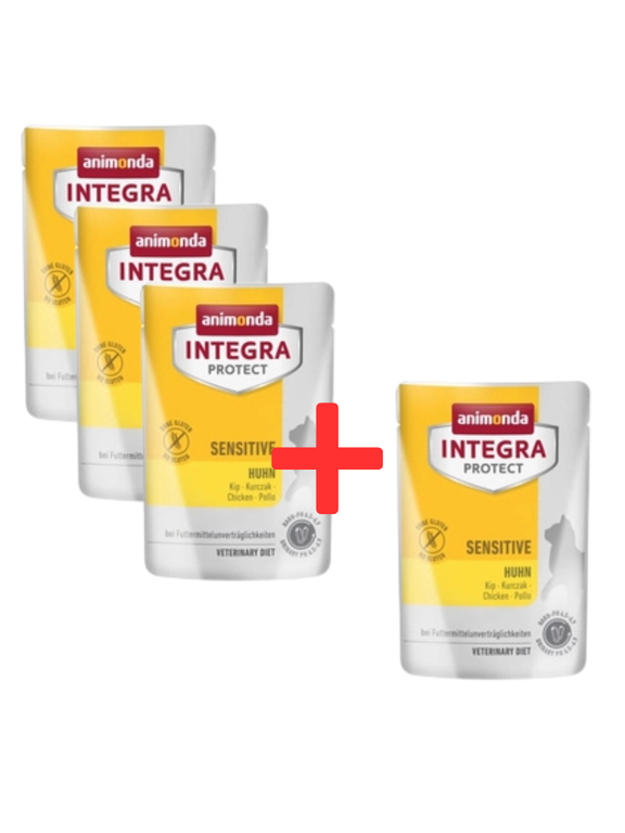 Animonda Integra Protect SENSITIVE kurczak 85g 3+1 GRATIS