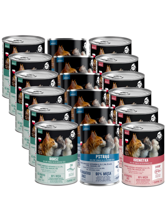 PetRepublic kawałki w sosie Rybne Smaki 18x400g dla kota